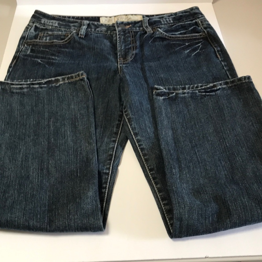 Ann Taylor Loft relaxed and straight blue jeans - Picture 3 of 5